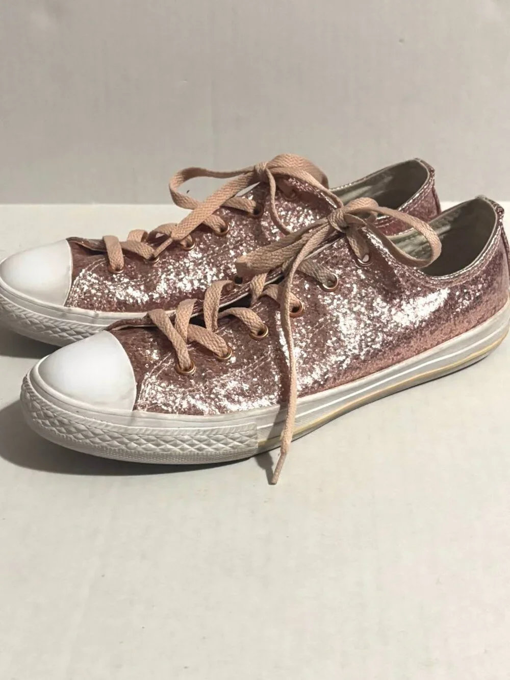 Converse Chuck Taylor All Star Low GS 'Dusk Pink Glitter' Size Juniors 6